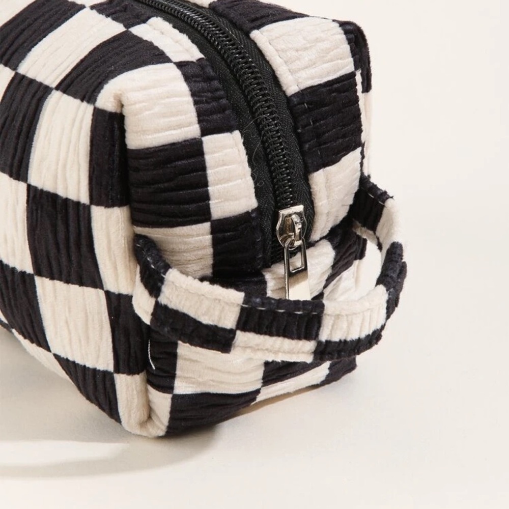 Checkered Black and White Women's Bag